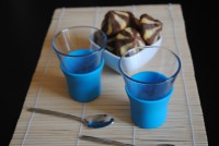 Copos de café com base em silicone Azuis